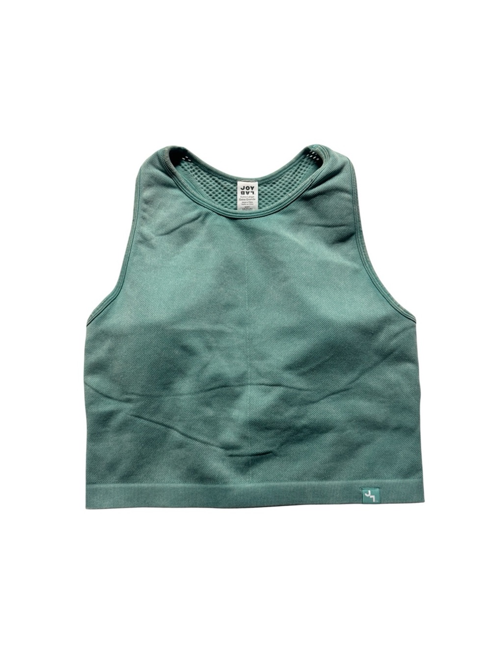 JoyLab Women’s XL Green Seamless High Neck Cropped Sports Bra Tank